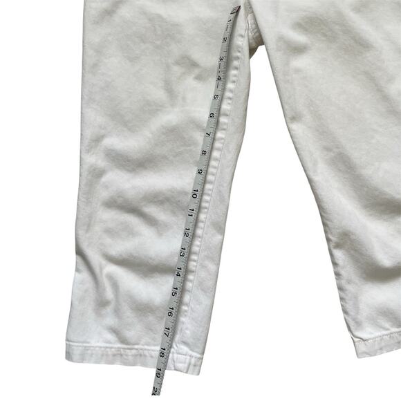 CHICO'S Platinum Denim White Capri Jeans 0 US 4, Coastal Casual Nautical Preppy - Picture 5 of 10